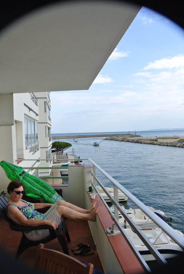 Susanne op het balkon